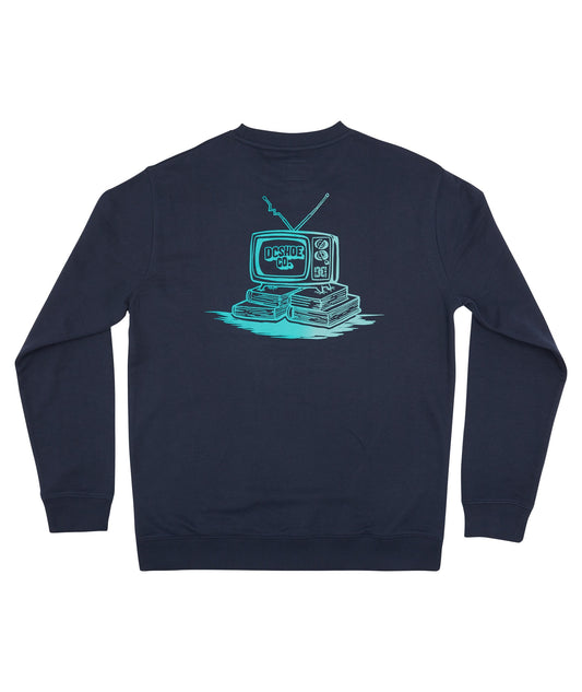 DC SHOES - Felpa Watch And Learn Crew - navy blazer