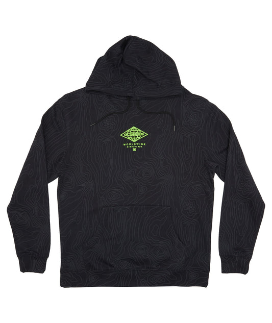 DC SHOES - Felpa Outland PH - black topographic