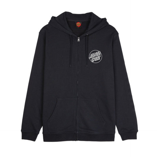 Santa Cruz - KENDALL ATOMIC ZIP HOODIE - Black