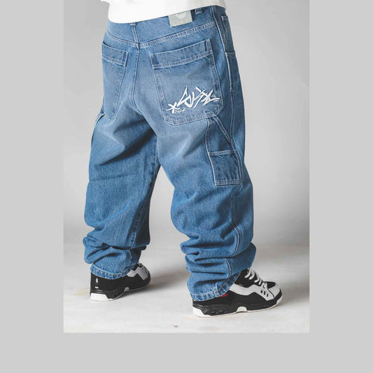 BLUESKIN - JEANS SKATE RAP HIP HOP BAGGY R.BIANCO-L-DNMB VAR. 660 - STREETWEAR