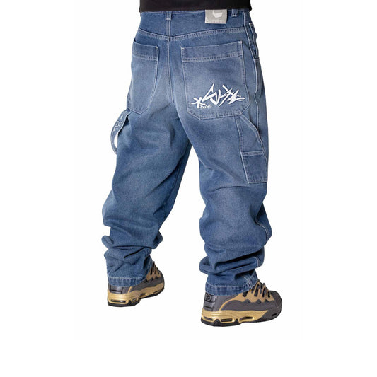 BLUESKIN - JEANS SKATE RAP HIP HOP BAGGY R.BIANCO-L-DNMB VAR. LF6147