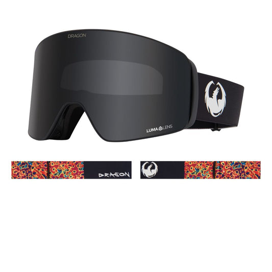 DRAGON Slain Mag Cylindrical Urushi Lumalens Dark Smoke, maschera da snowboard
