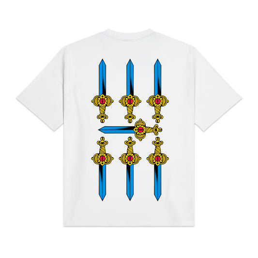 DOLLY NOIRE - Sette di Spade - Napoletane Tee White