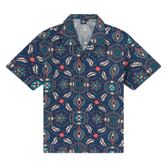 DOLLY NOIRE - Tapestry Bowling Shirt Blue