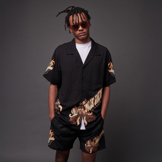 DOLLY NOIRE - Harmony Batik Bowling Shirt