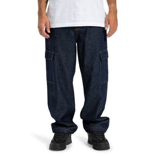 DC SHOES - DC Jeans Worker Baggy Denim Cargo RIR - dark denim