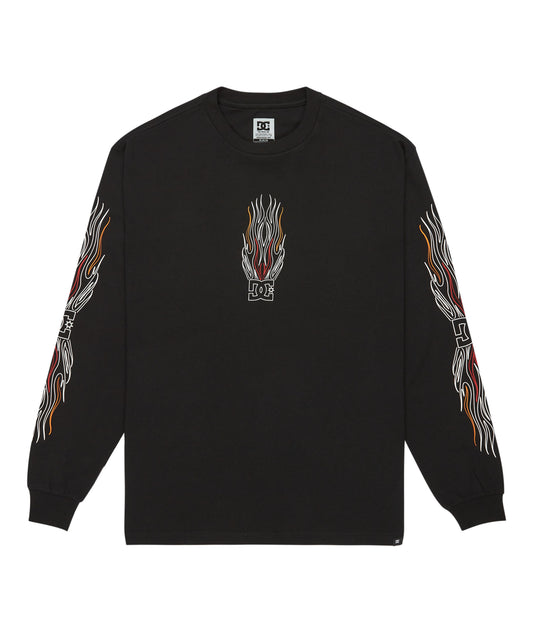 DC SHOES - T-shirt Burn Out HLS - black
