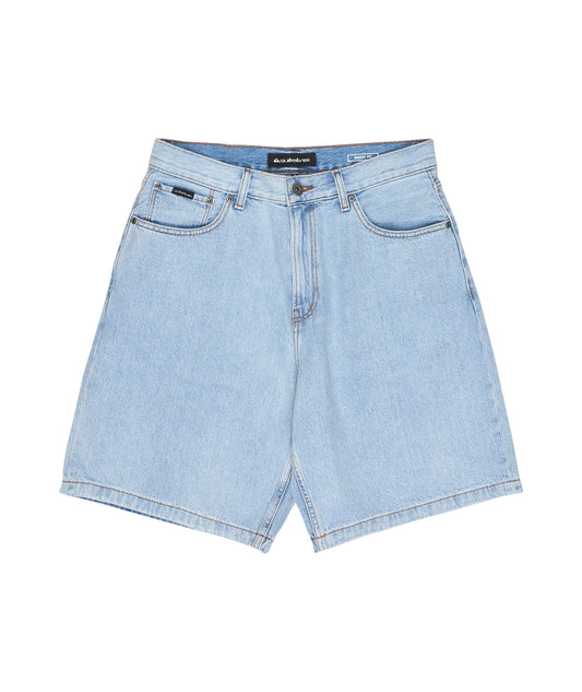 QUIKSILVER Baggy Denim Short - Shorts Jeans Uomo 13oz indigo light
