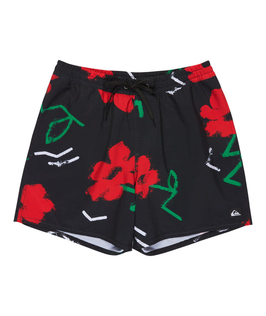 Quiksilver - Volley Stretch Printed Volley 16 - black street floral