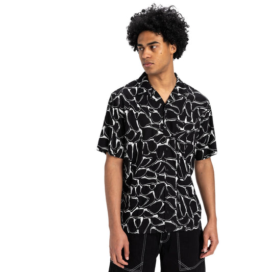 QUIKSILVER - QS Camicia Mercury Chrome SS Shirt - black mercury chrome