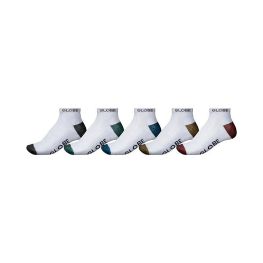GLOBE - Ingles Ankle Sock 5 Pack - White/Assorted