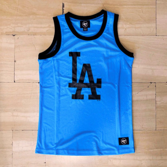 47 - Canotta basket Imprint Future Tank Los Angeles Dodgers - neon blue