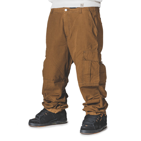 BLUESKIN - Pantaloni CARGO Ripstop BROWN