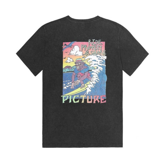 PICTURE CLOTHINGS - TSUNAMI TEE S - A Black Washed