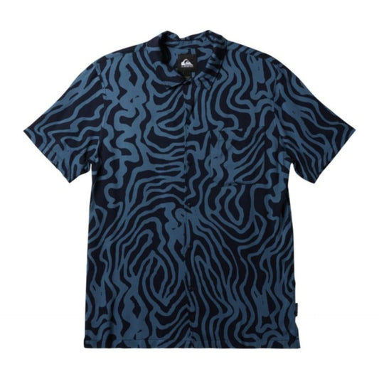 QUIKSILVER - Camicia Pool Party Casual SS - dark navy aop best mix ss
