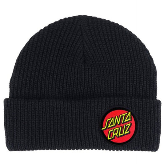 SANTA CRUZ - CUFFIA Outline Dot Beanie BLACK
