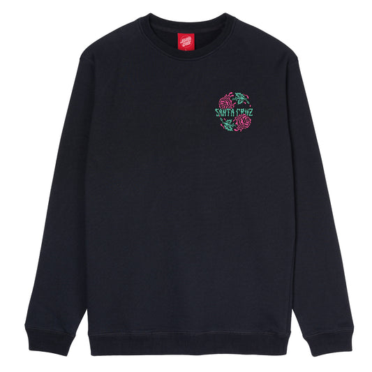 SANTA CRUZ - Dressen Rose Two Crewneck - Black