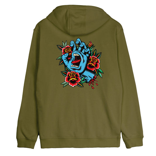 SANTA CRUZ - Mens Screaming Flash Zip Hood Sea Kelp