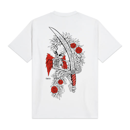 DOLLY NOIRE - Asso di Spade - Outline Tee White