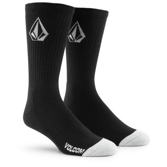 VOLCOM - FULL STONE SOCK 3PK - BLACK