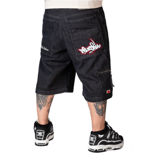 Blueskin - Bermuda Baggy WAREKO - C - BLAK LF5042 ONLY ST.W. BLACK | Denim Nero