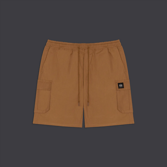 DOLLY NOIRE - Cotton ripstop cargo easyshorts beige