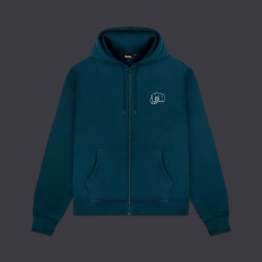 DOLLY NOIRE - INVICTUS – Ring Zip Hoodie Teal