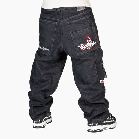 Blueskin - Pantaloni Baggy WAREKO - L - BLAK LF5042 ONLY ST.W. BLACK | Denim Nero