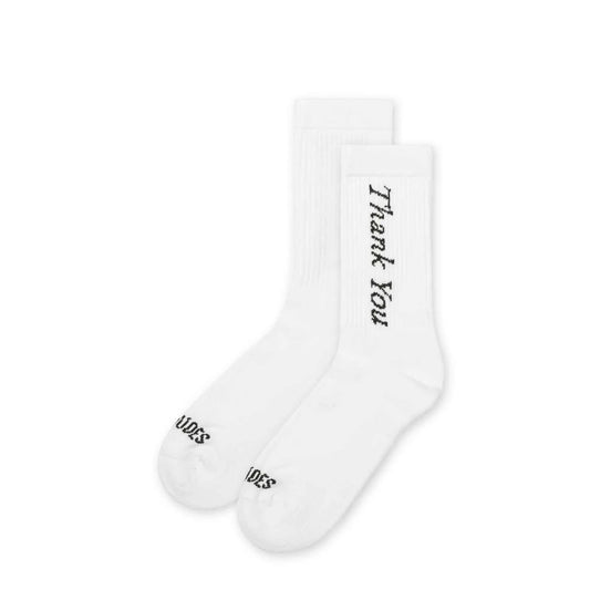 THE DUDES - Do Not Disturb - White - tennis socks