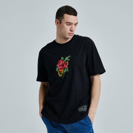 DOLLY NOIRE - Rosa Tee Black