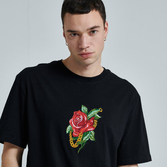 DOLLY NOIRE - Rosa Tee Black