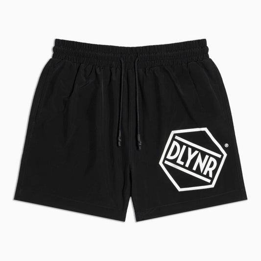 DOLLY NOIRE - Hexagon Logo Swimshorts Black