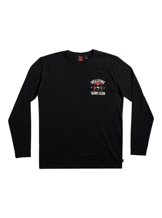 Quiksilver x Stranger Things Hell Fire Surf Club - Maglietta a maniche lunghe da Uomo