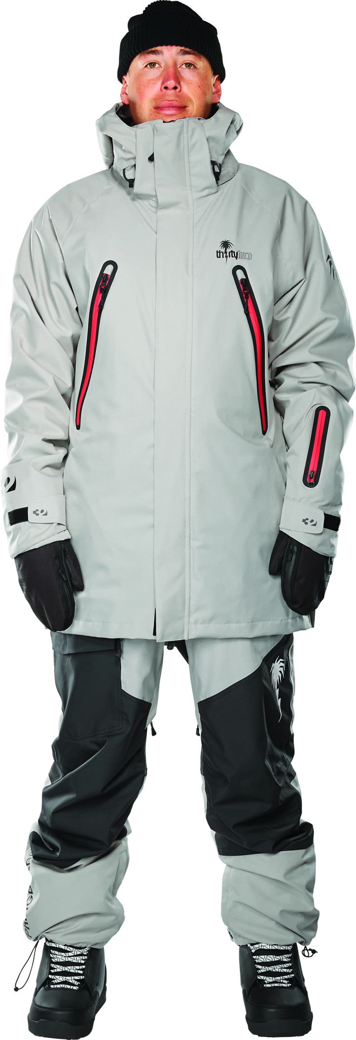 Thirtytwo Giacca Snowboard Uomo Nera Giacca Snow Con Cappuccio Spring Break  Pintail Powder Parka 