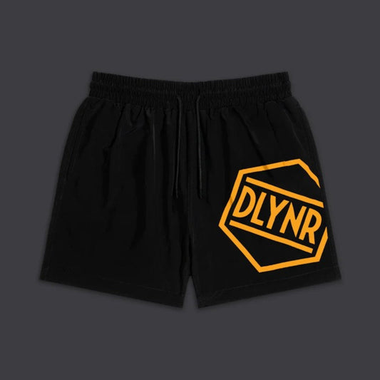 DOLLY NOIRE - Logo Swimshorts Black / Orange