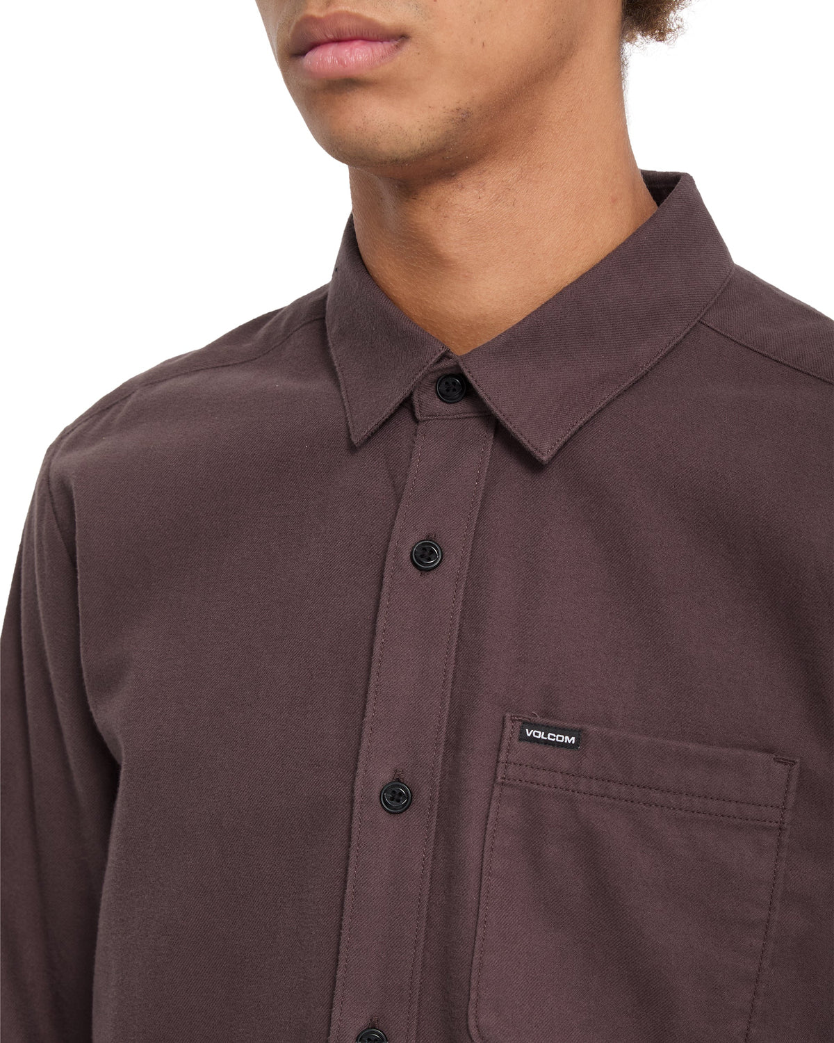 VOLCOM - CADEN SOLID SHIRT - RAISIN