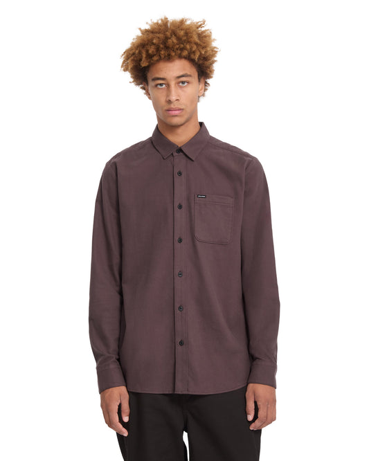 VOLCOM - CADEN SOLID SHIRT - RAISIN