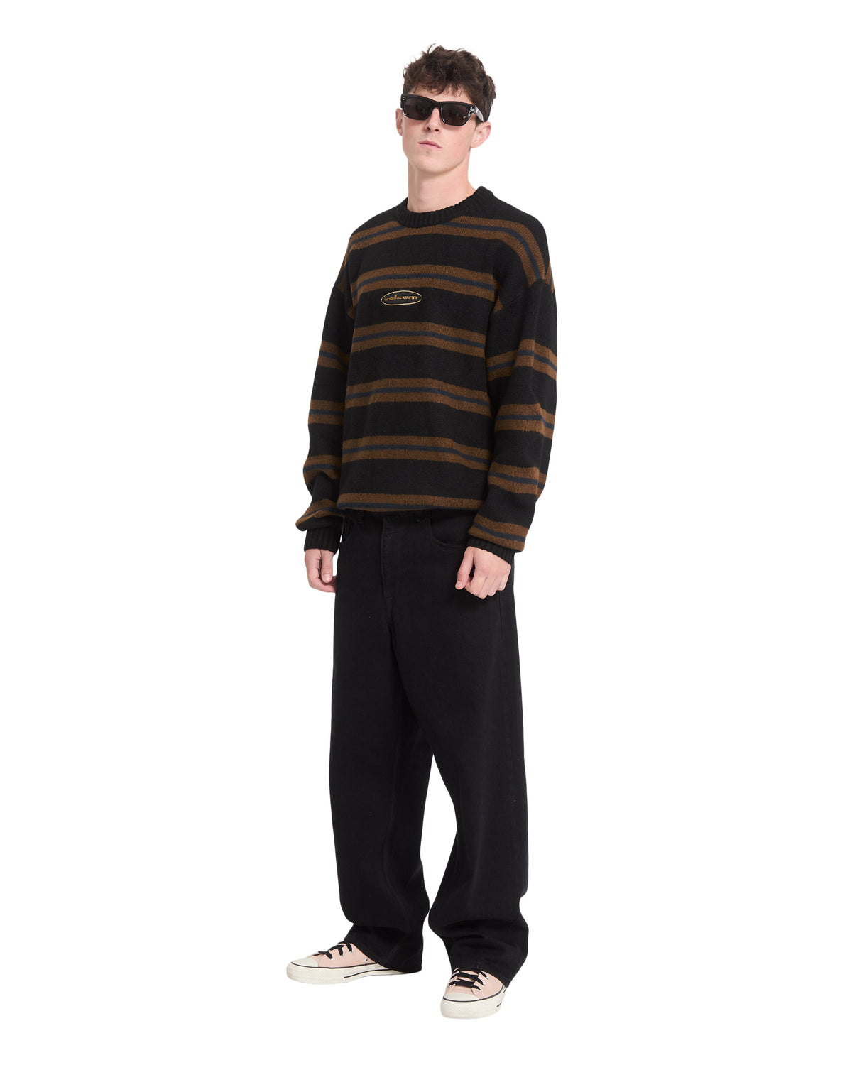 VOLCOM - STRIPERSTAND SWEATER - BLACK