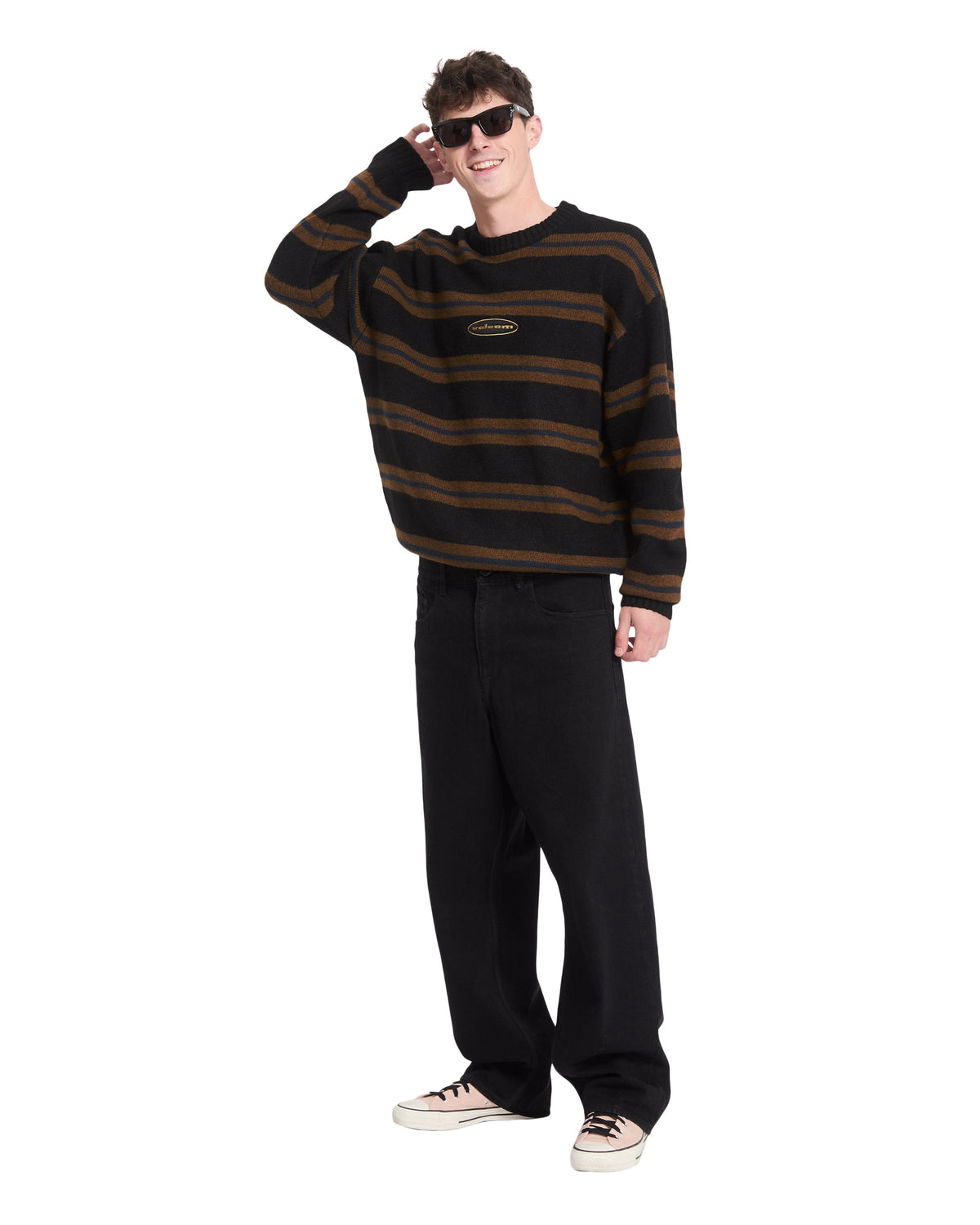 VOLCOM - STRIPERSTAND SWEATER - BLACK