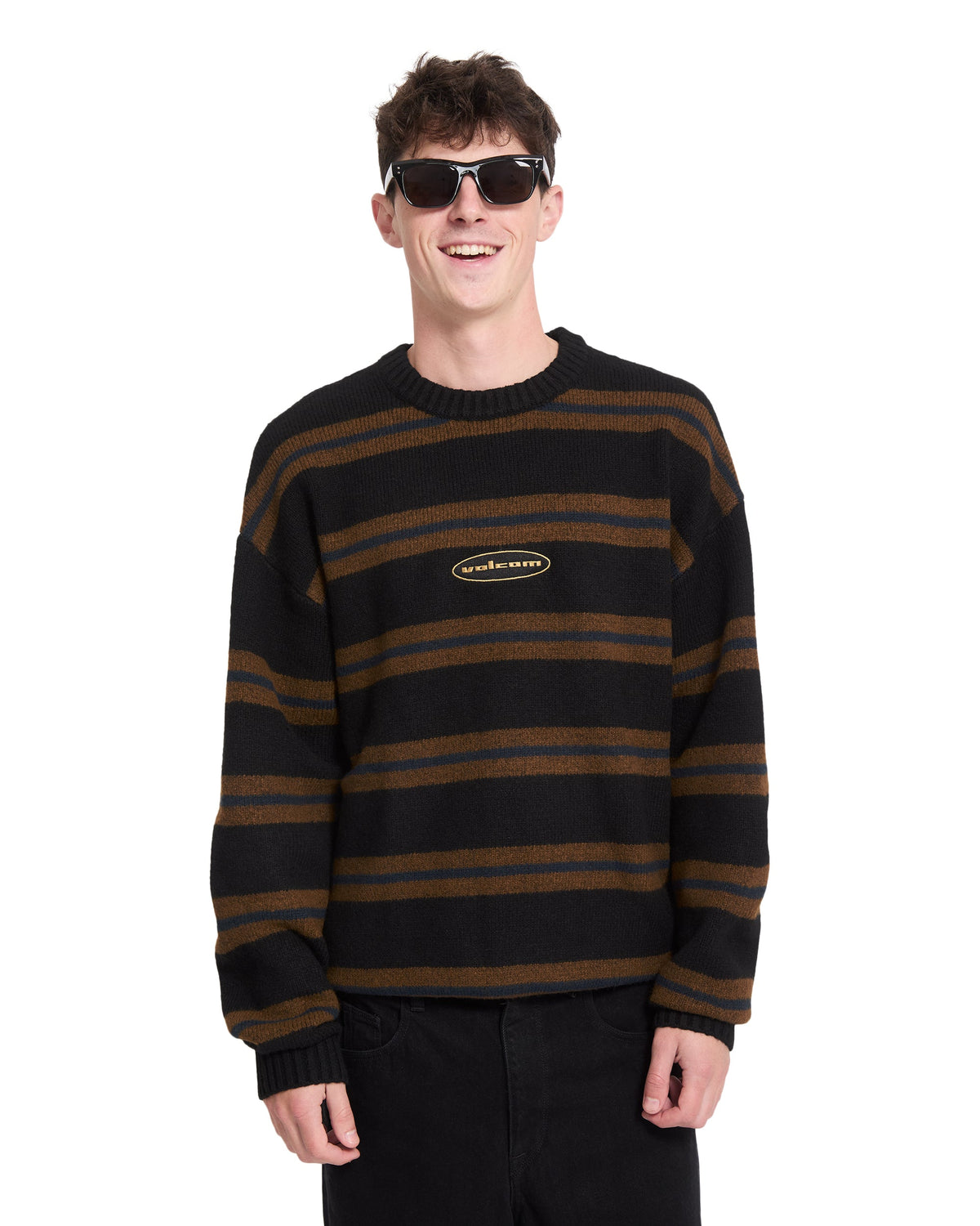 VOLCOM - STRIPERSTAND SWEATER - BLACK