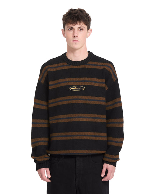 VOLCOM - STRIPERSTAND SWEATER - BLACK