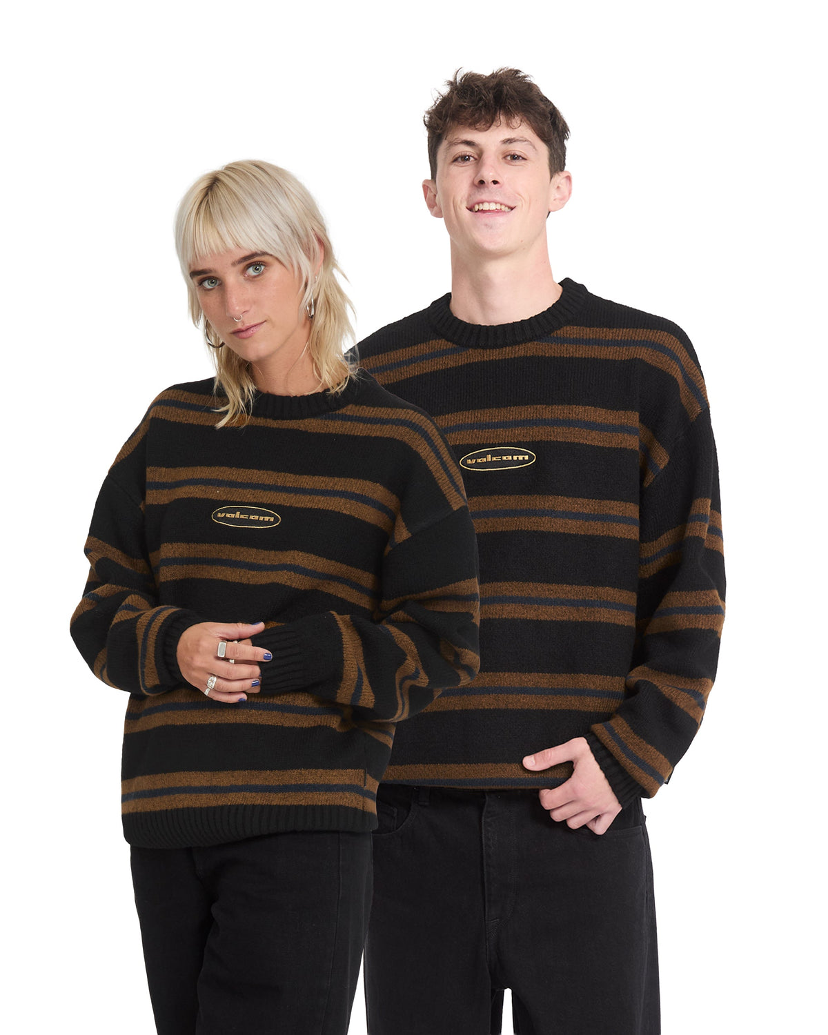 VOLCOM - STRIPERSTAND SWEATER - BLACK