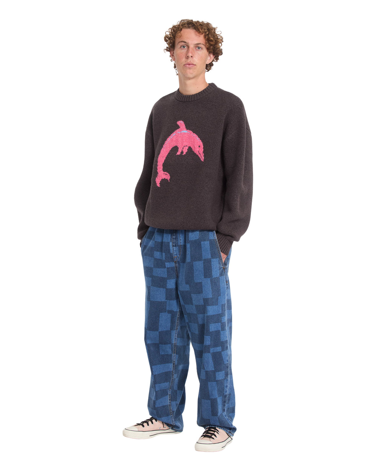 VOLCOM - OZZY DOLPHIN SWEATER - RAISIN