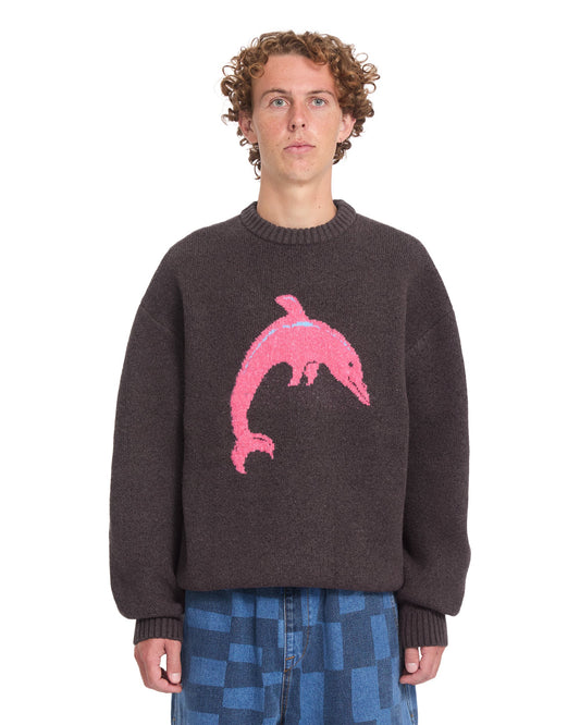 VOLCOM - OZZY DOLPHIN SWEATER - RAISIN