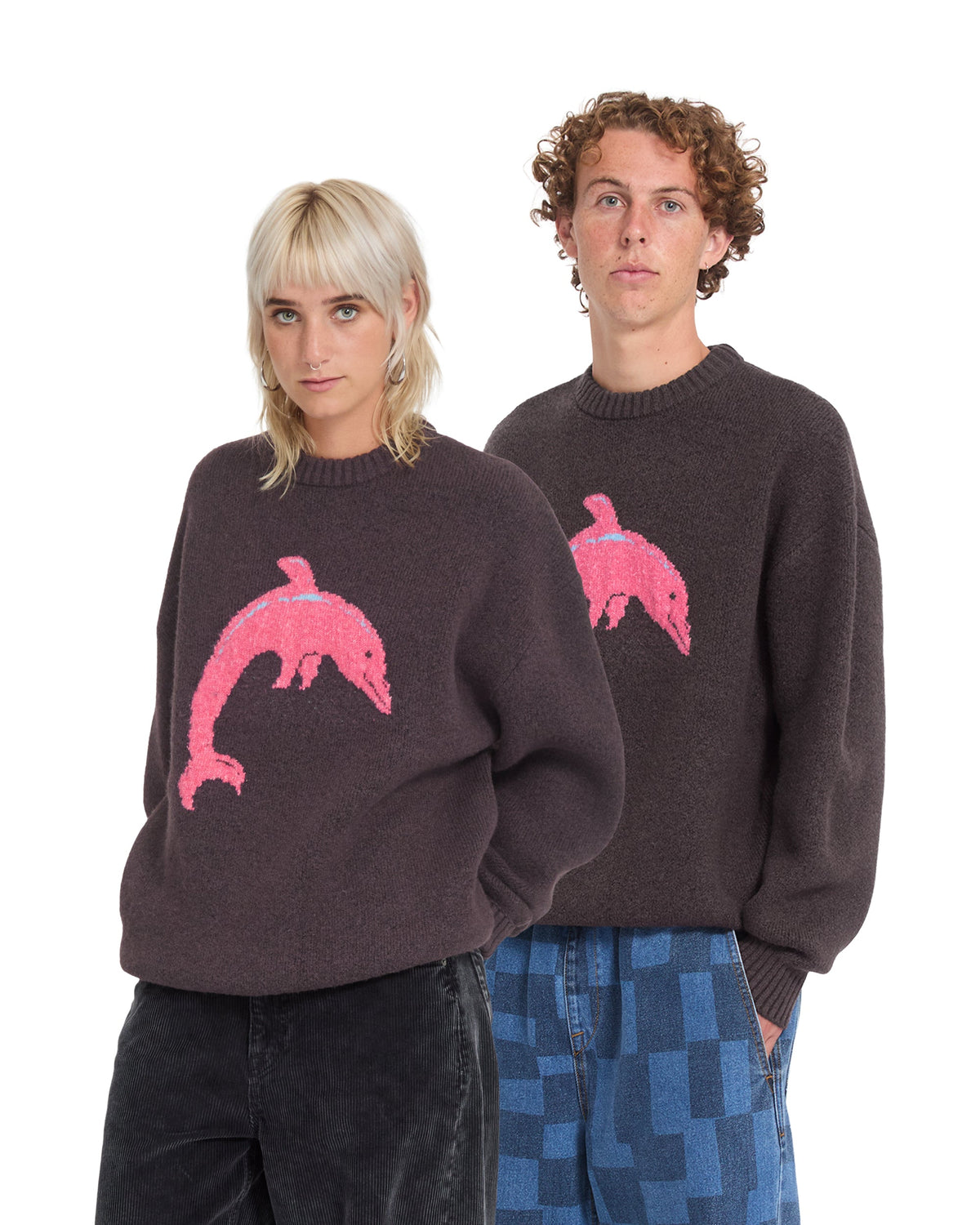 VOLCOM - OZZY DOLPHIN SWEATER - RAISIN
