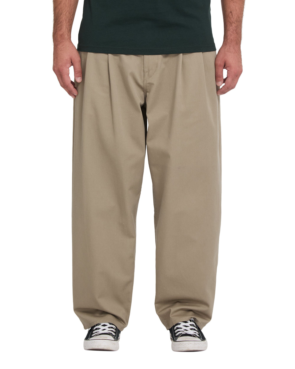 VOLCOM - HOLTER PLEAT TROUSERS - KHAKI