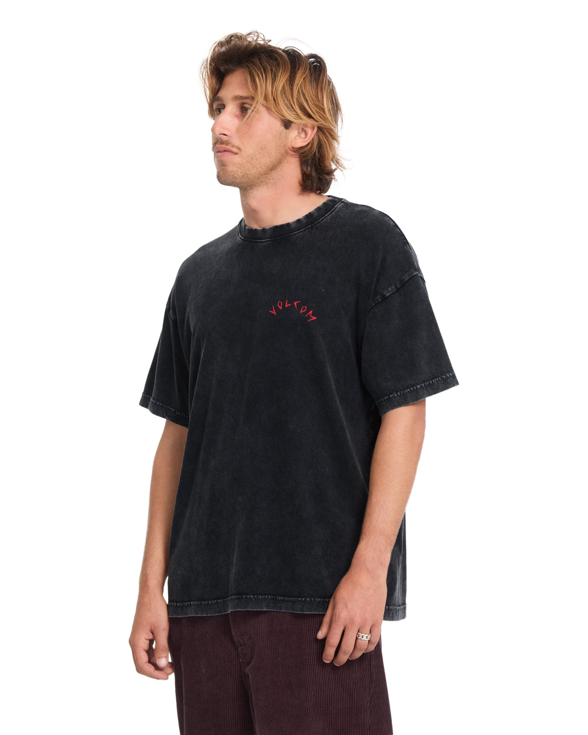 VOLCOM - WRONG ANGEL T-SHIRT - LIGHT ACID BLACK