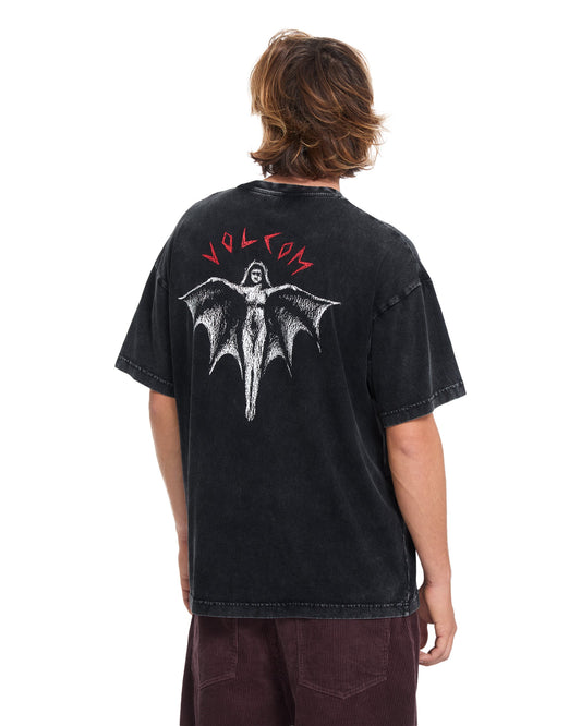 VOLCOM - WRONG ANGEL T-SHIRT - LIGHT ACID BLACK