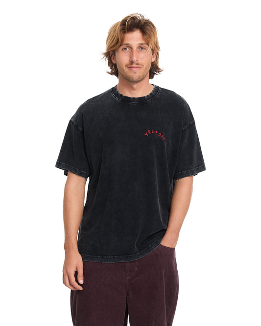 VOLCOM - WRONG ANGEL T-SHIRT - LIGHT ACID BLACK