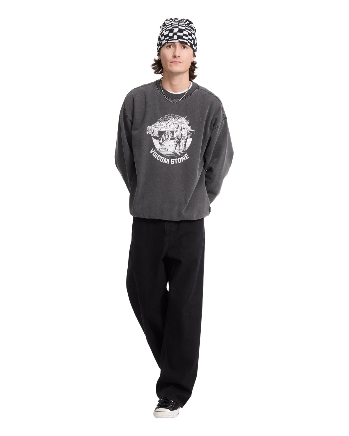 VOLCOM - LIFER SWEATSHIRT - BLACK
